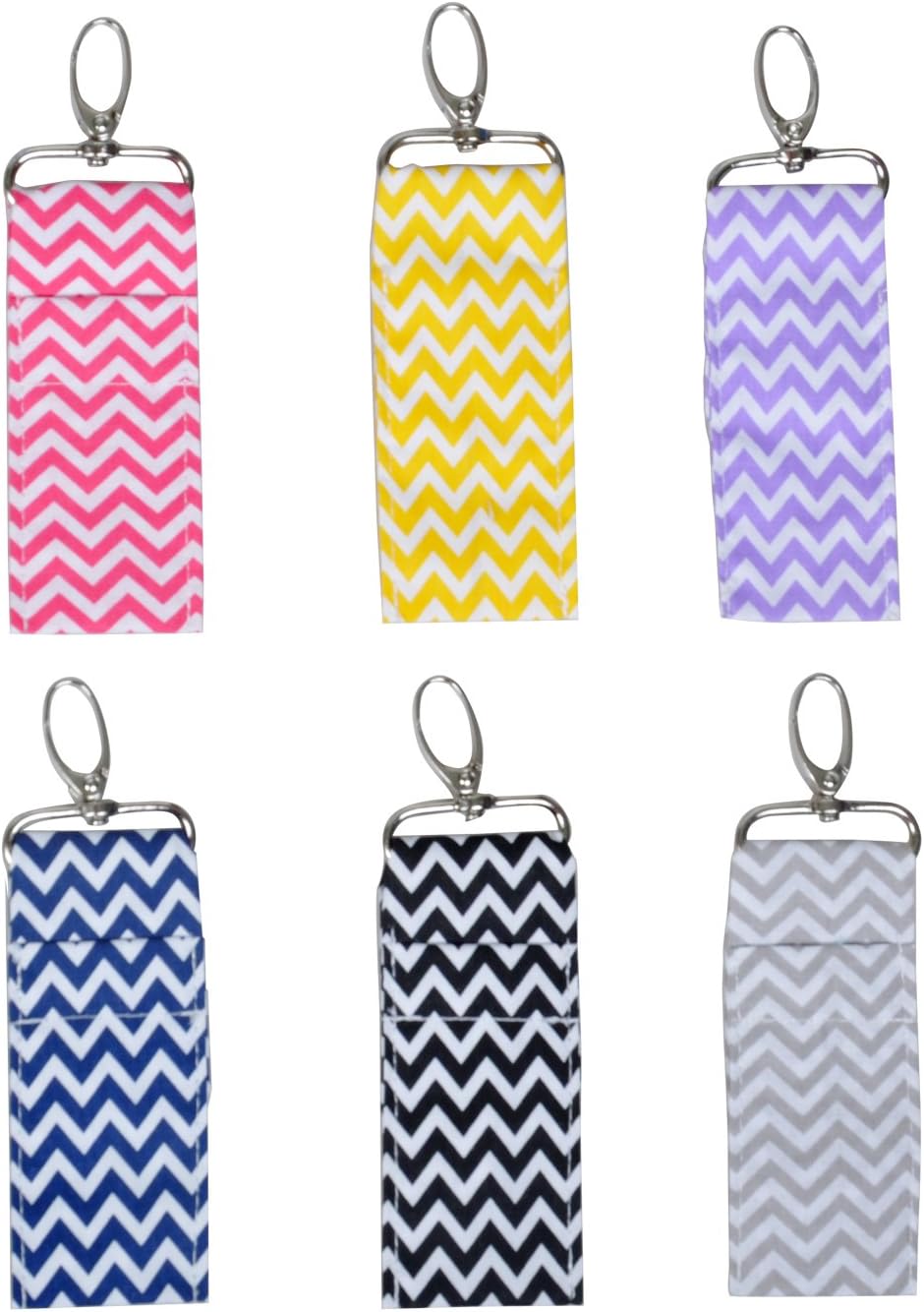 Chapstick Key Chain Holder with Clip Lip Balm Holder，6 Pack