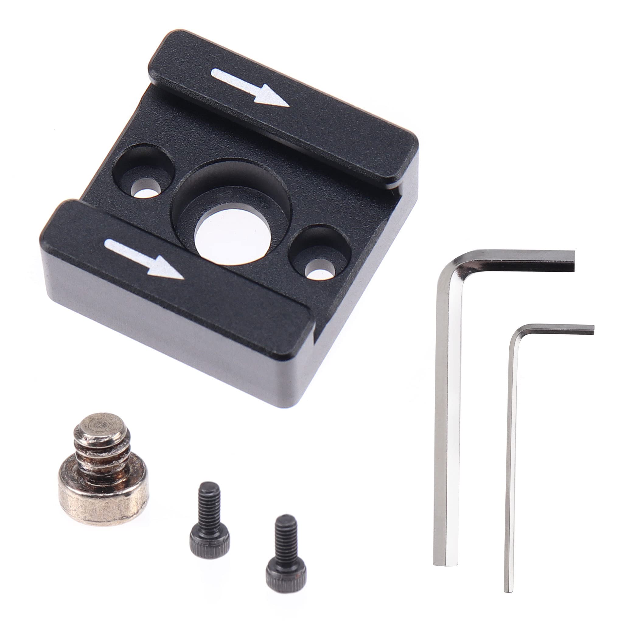 Hersmay Hot Cold Shoe Mount Adapter Base with 1/4"-20 Screw for Camera Cage Flash Light