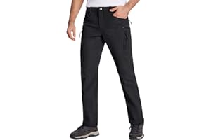 TACVASEN Men's Lightweight Hiking Tactical Pants Waterproof Quick Dry Cargo Work Rain Outdoor Hiking Pants 8 Pockets