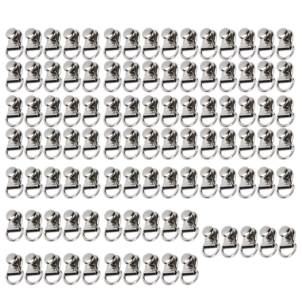 Atyhao Shoelace Hooks, D-Ring Eyelet Buckle Brass Shoe Leather Bag DIY Rivet Tool Silver 9x14mm for Shoemaking Enthusiasts Bag Makers Bag Makers DIY Crafters