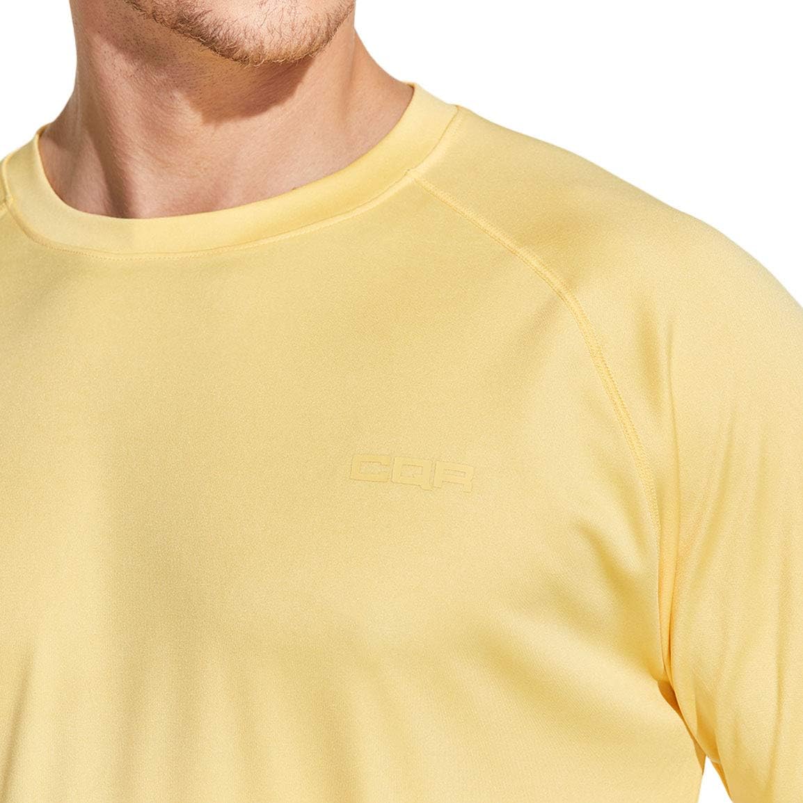 CQR Men's UPF 50+ Outdoor Long Sleeve Shirts, UV Sun Protection Loose-Fit Water T-Shirts, Running Workout Shirt: Clothing