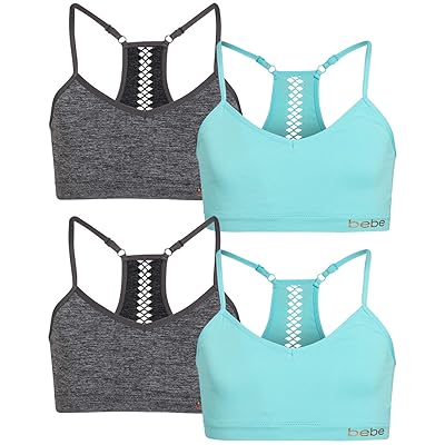 Buy Bebe Girls Seamless Racerback Sports Bra With Removable Pads 4 Pack Buttercup Almond Small Online In Kenya B084t5x2wl