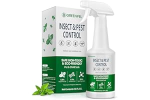 GREENPEL Peppermint Insect and Pest Control Spray Outdoor Indoor,16 OZ Peppermint Oil Spray for Ants, Spiders, Bugs, Kids and Pets Safe, Use for Living Room, Garage, Patio, Attic, Car
