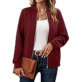 KISSMODA Womens Zip Up Jackets Sweatshirts Long Sleeve Casual Coat Outwear With Pockets