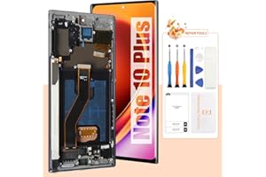ARBILATO OLED Screen for Samsung Galaxy Note 10 Plus Screen Replacement for Samsung Note 10+ LCD Screen SM-N975U Touch Display Digitizer Assembly Repair Parts with Frame(with Fingerprint Function) (Black)