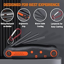 DISEN 25-Piece Folding Allen Key Set - 3-Pack SAE