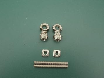 2 Fancy Brass Eye Bolts With Nuts Screw Eye Hook Antique Eyelet