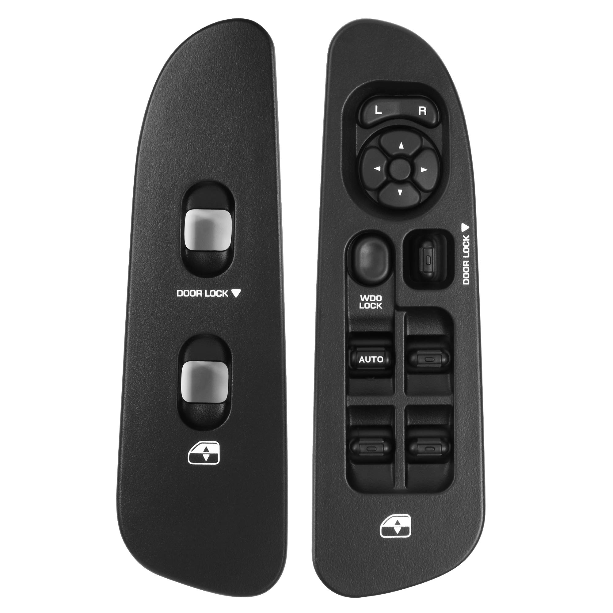 Photo 1 of BASIKER Master Power Window Switch and Bezel Driver Side and Window Bezel Passenger Side Replacements for 2002-2010 Dodge Ram 1500 2500 3500, Black