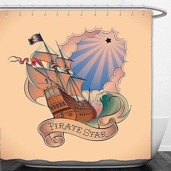 Cortina de ducha (beshowere Granja Casa Decor Lonely Puesta del sol