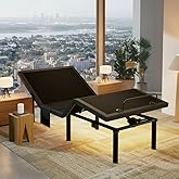 Marsail Twin XL Adjustable Bed Frame with Head & Foot Incline, 4 USB Ports, Under-Bed Night Light, 4 Height Options, Remote Control & Zero Gravity Electric Adjustable Bed Base,4 Height Options