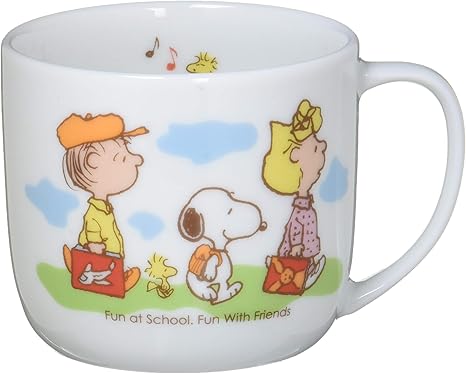 Amazon Peanuts ピーナッツ スヌーピー ハッピー 軽 マグカップ 210ml 白 小皿 オンライン通販