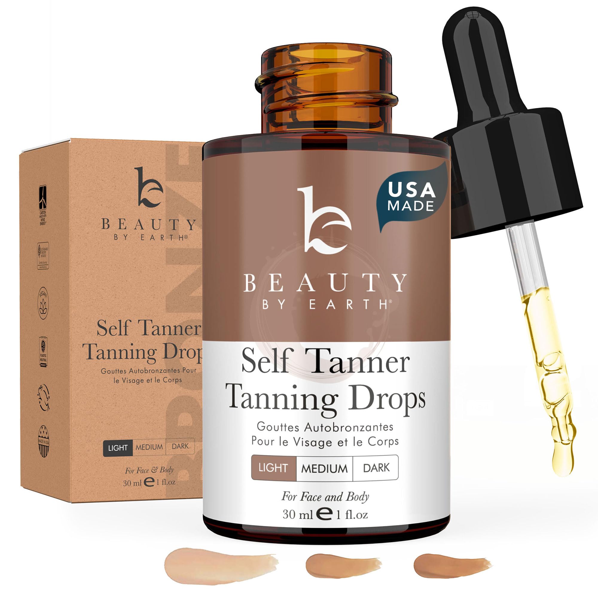 Self Tanning Drops - Self Tanner Drops for Face Tanner,