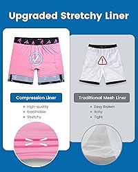 maamgic 2 in 1 Mens Swim Trunks 7 Inch Swim Shorts