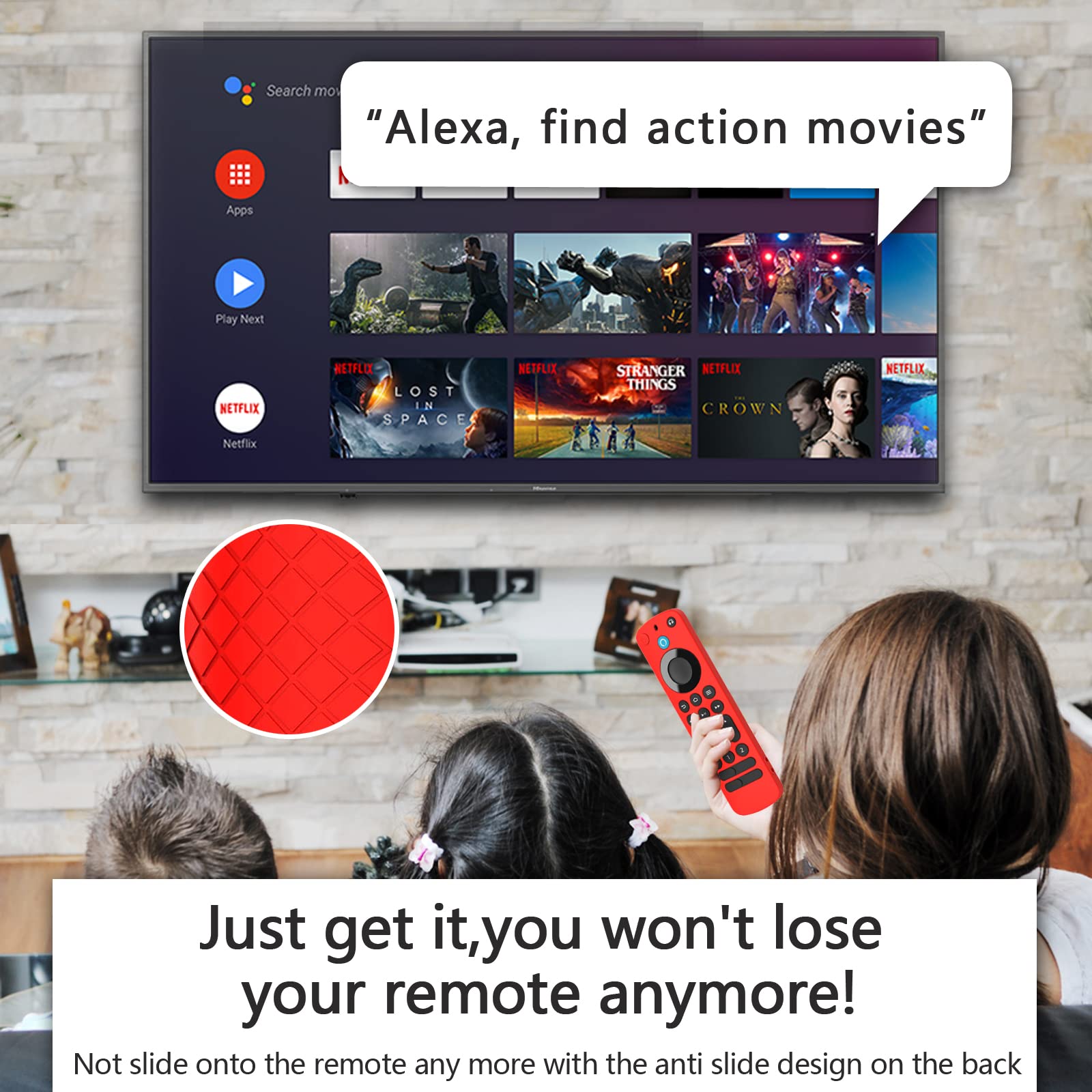 2PACK Remote Pro Cover,Remote Case fit for FireTV