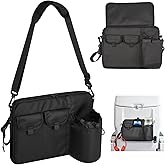 Tewloss Airplane Seatback Organizer, Airplane Pocket Organizer - Adjustable Strap | Versatile Design Flight Seat Storage, Fits Tablets, Phone, Water Bottle | Commuter Bag, Travel Essentials Accessory