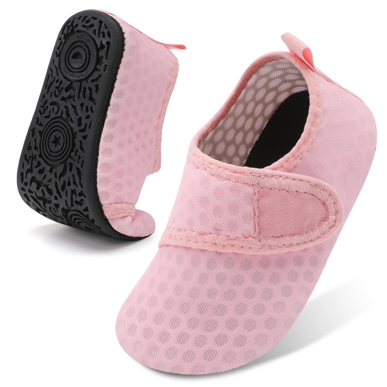 Photo 1 of Lefflow Baby Girls Water Shoes Toddler Beach Swimming Aqua Shoes Pink Travel Sock Shoes Swimsuit Essentials Summer Girl Size 6-6.5