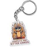 QUINNIAN Funny Keychain 2 Inches Adult Sarcastic, Humor Animal Acrylic Material, Key Ring Accessories