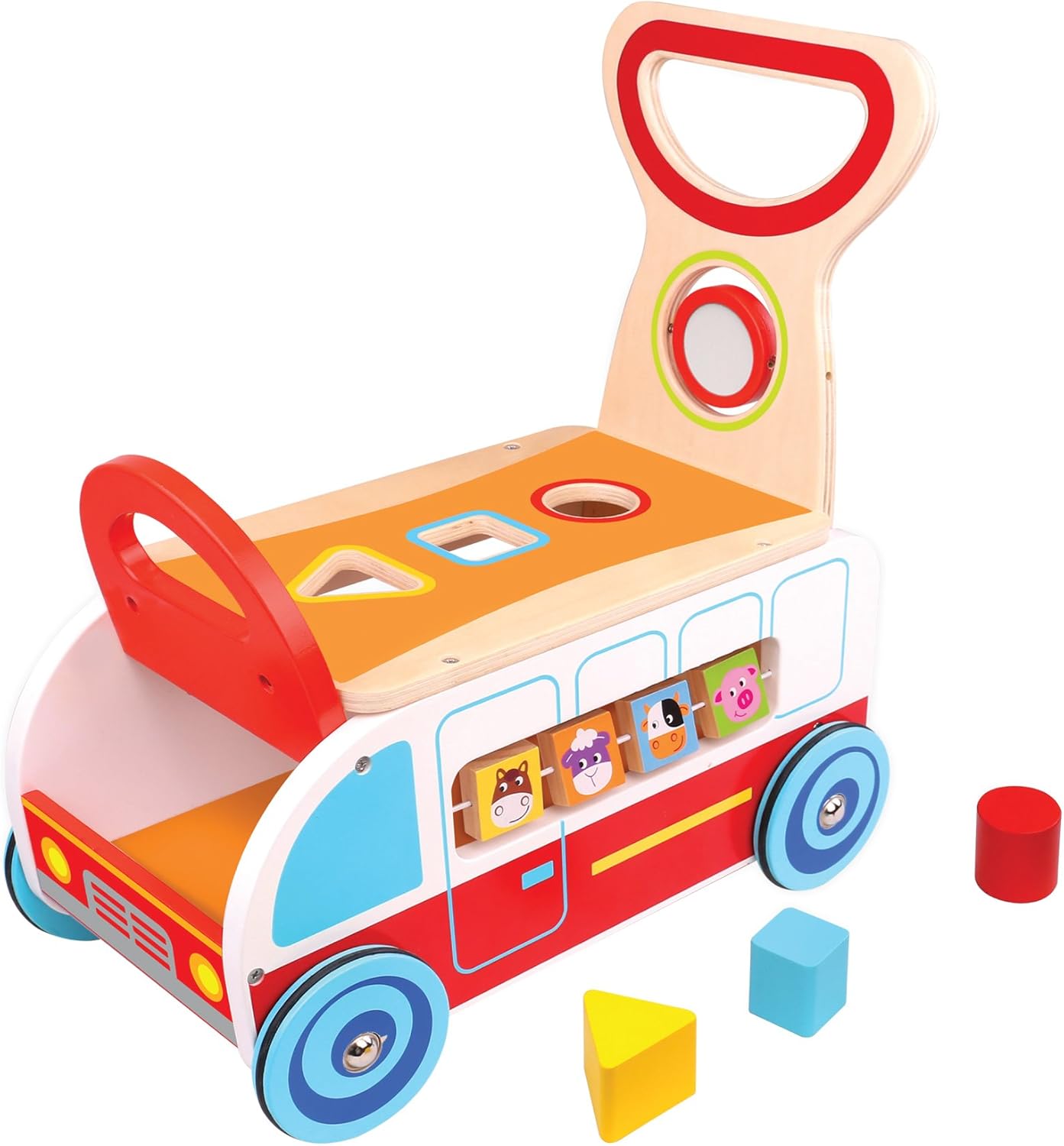 wooden baby walker ride on