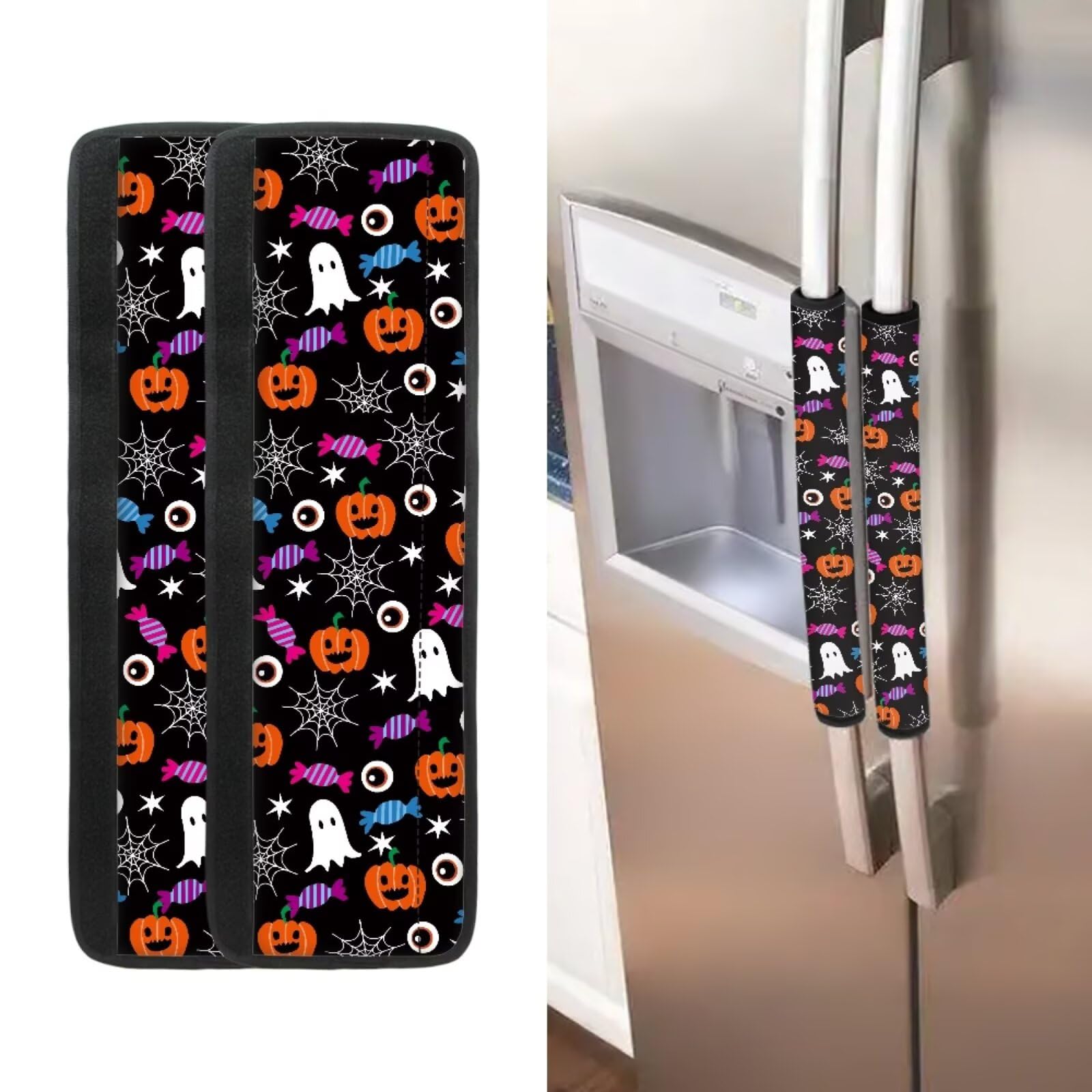 ASQVTIFE Ghosts Refrigerator Door Handle Covers Set