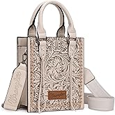 Wrangler Embossed Cross body Purse for Women Top Handle Handbags and Western Mini Tote