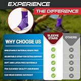 SS Sleeve Stars Ankle Brace with Removable Strap Dark Purple 10-12 in view 6