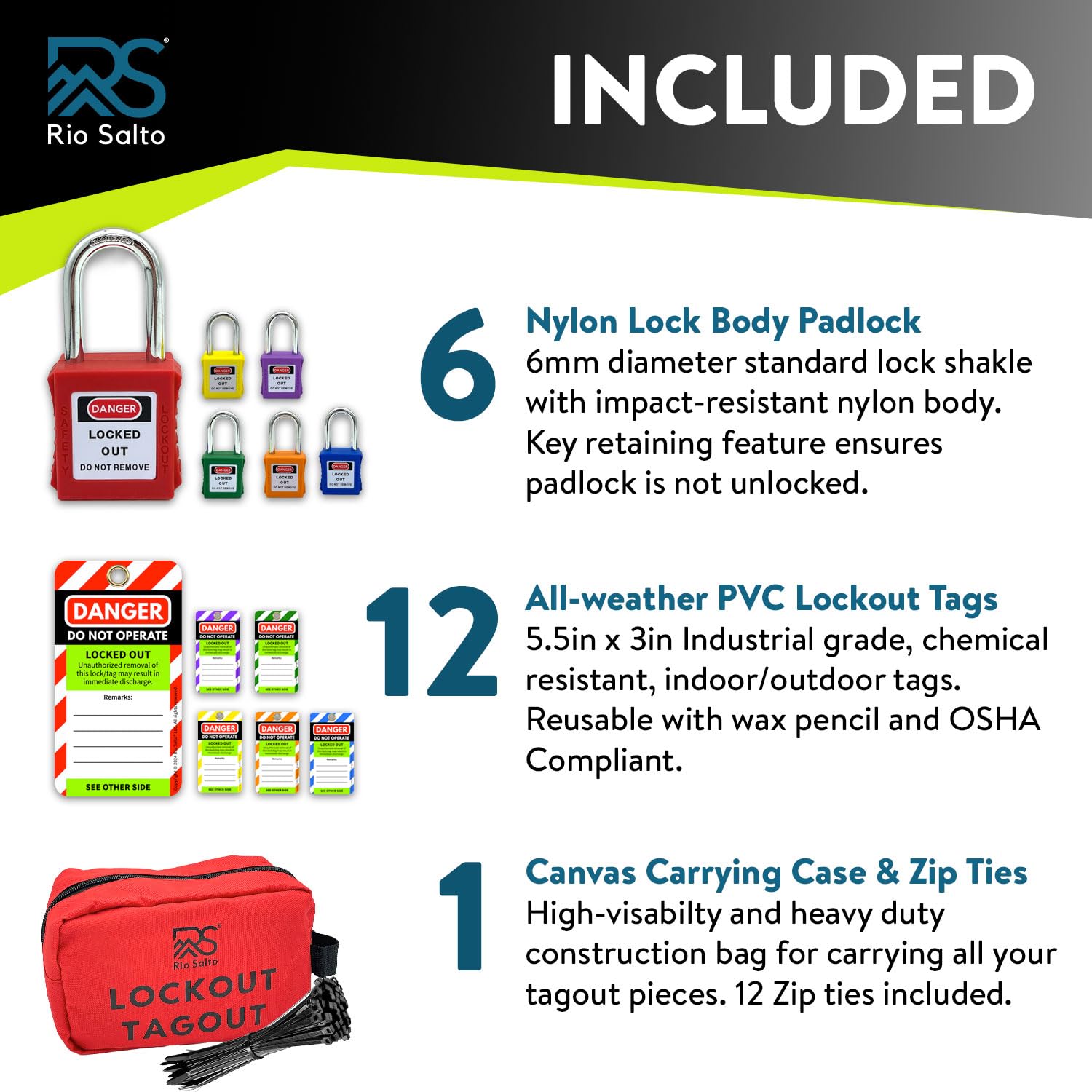 Mua Rio Salto 25-Piece Electrical Lockout Tagout Kit for Easy ...