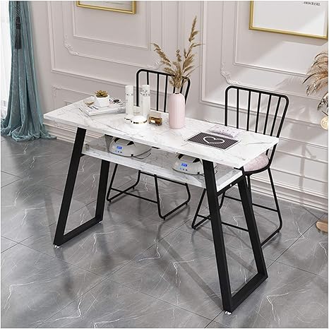 Amazon Co Jp ビューティーサロンネイルマニキュアテーブルセットビューティーサロンステーションネイルアート機器サロンスパテーブル2椅子ワークステーション ホーム キッチン