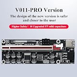 MZHOU PCIE Riser 1x to 16x VER011-PRO GPU Mining Powered Adapter Card 2 Pack view 6