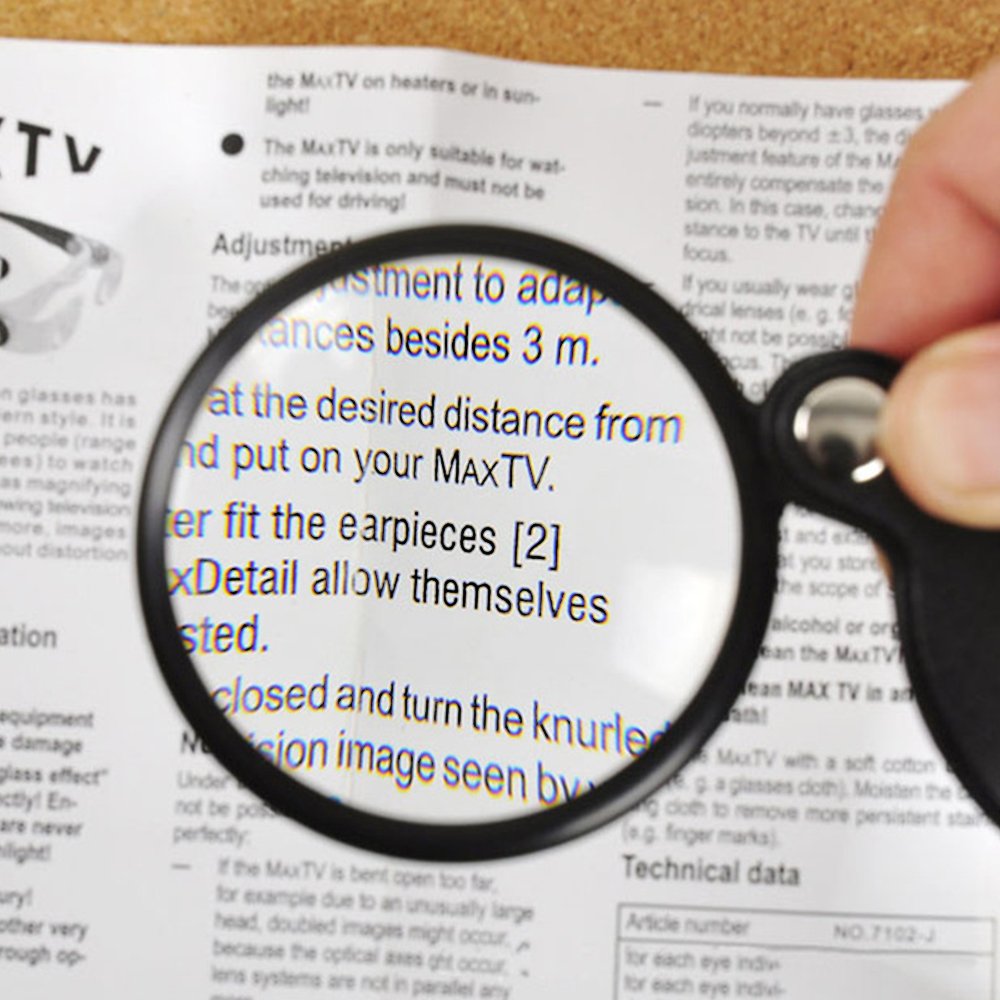 BreaDeep 60mm 5X Pocket Folding Magnifier Loupe Magnifying Glass with Leather Case (Black)