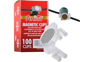 Aniai Strong Magnetic Christmas Light Clips,for Outdoor Living, Box of 100Pcs