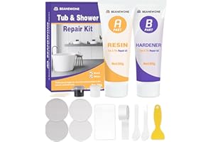 BEANEWONE Porcelain Bathtub Repair Kit, Ceramic Sink and Tile Repair Kit for Crack, Chip, Patch and Fix That are Available in White and Black