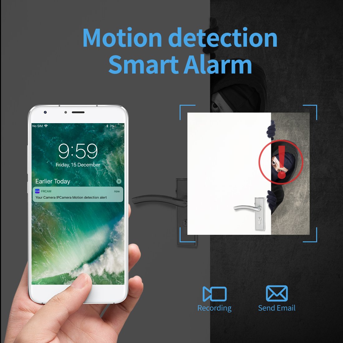 Hidden camera,FREDI Spy Camera 720P Wireless WiFi IP Cameras Home