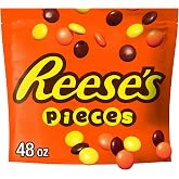 REESE'S PIECES Peanut Butter in a Crunchy Shell, Candy Bulk Bag, 48 oz