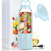 Smoothie Blender,Personal Blender with Funnel, Portable Blender for Shakes and Smoothies, 6 Stainless Steel Blades for Powerf