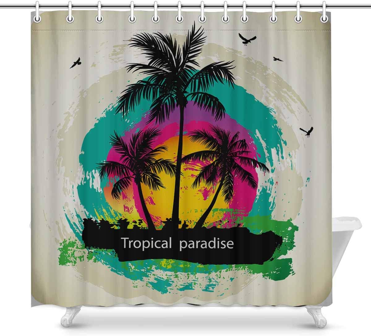 INTERESTPRINT Novelty Shower Curtain Bathroom Sets