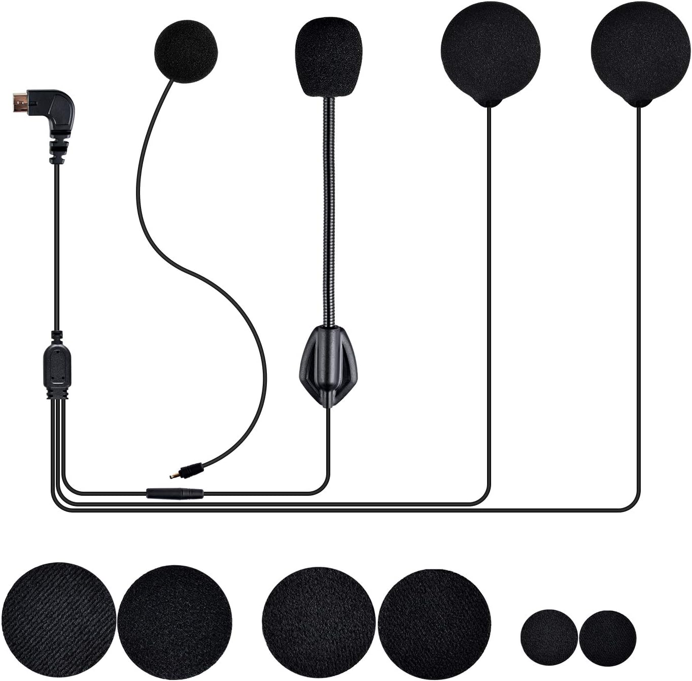 Amazon Com Hard Soft Microphone With Speaker For Fodsports Fx6 6 Riders Intercom Bluetooth Headset Hard Soft Mic Speaker Electronics