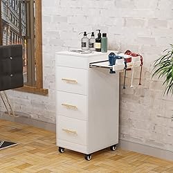 Salon Trolley Cart with Wheels, 3-Drawer Rolling