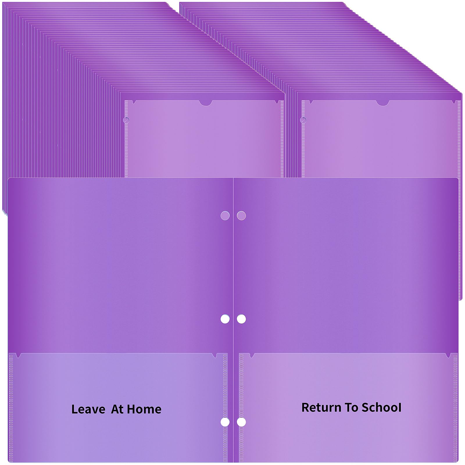 Home School Folders with Clear Front Pockets and 3 Holes, 2-Pocket ...