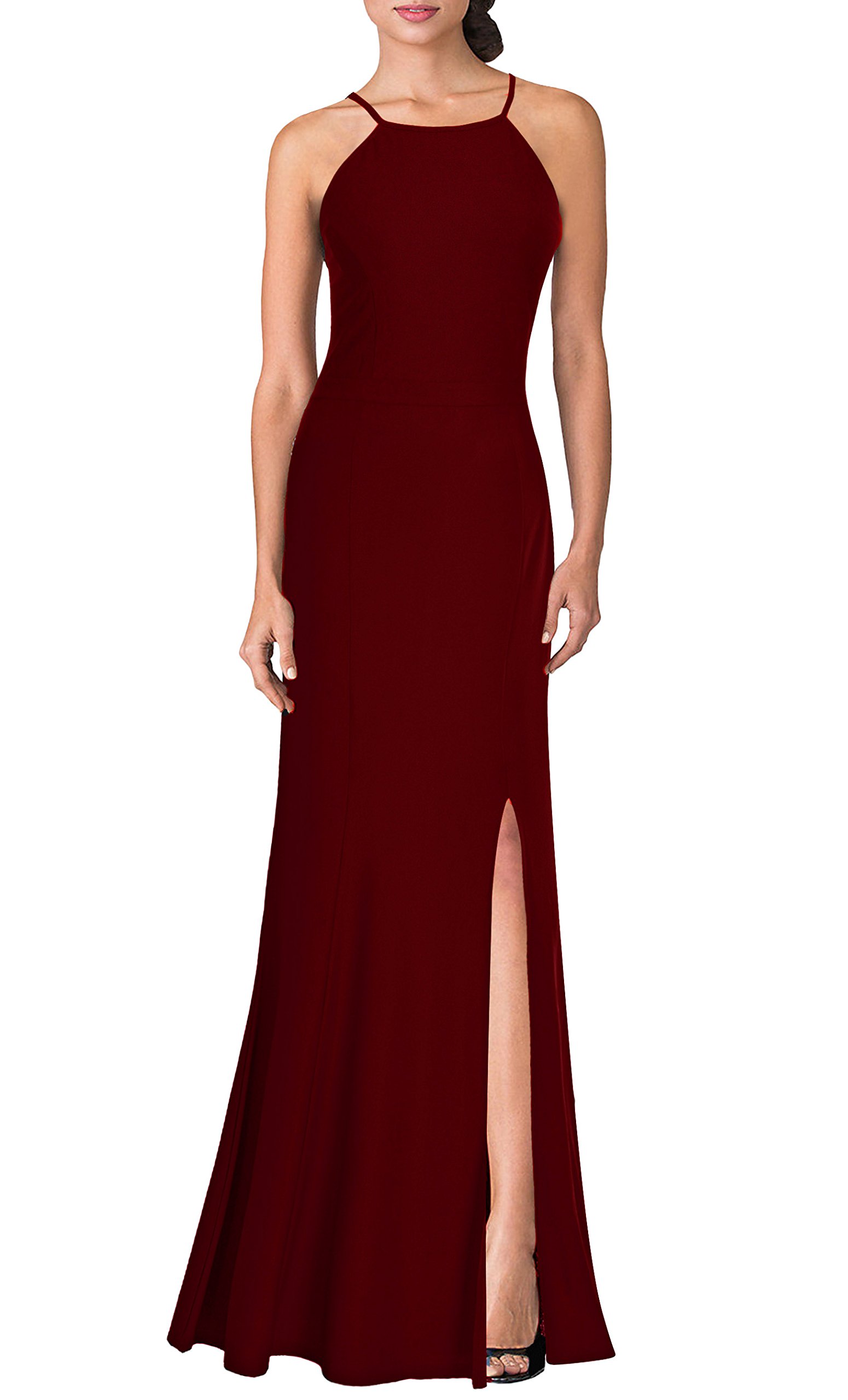 maroon long dress for wedding