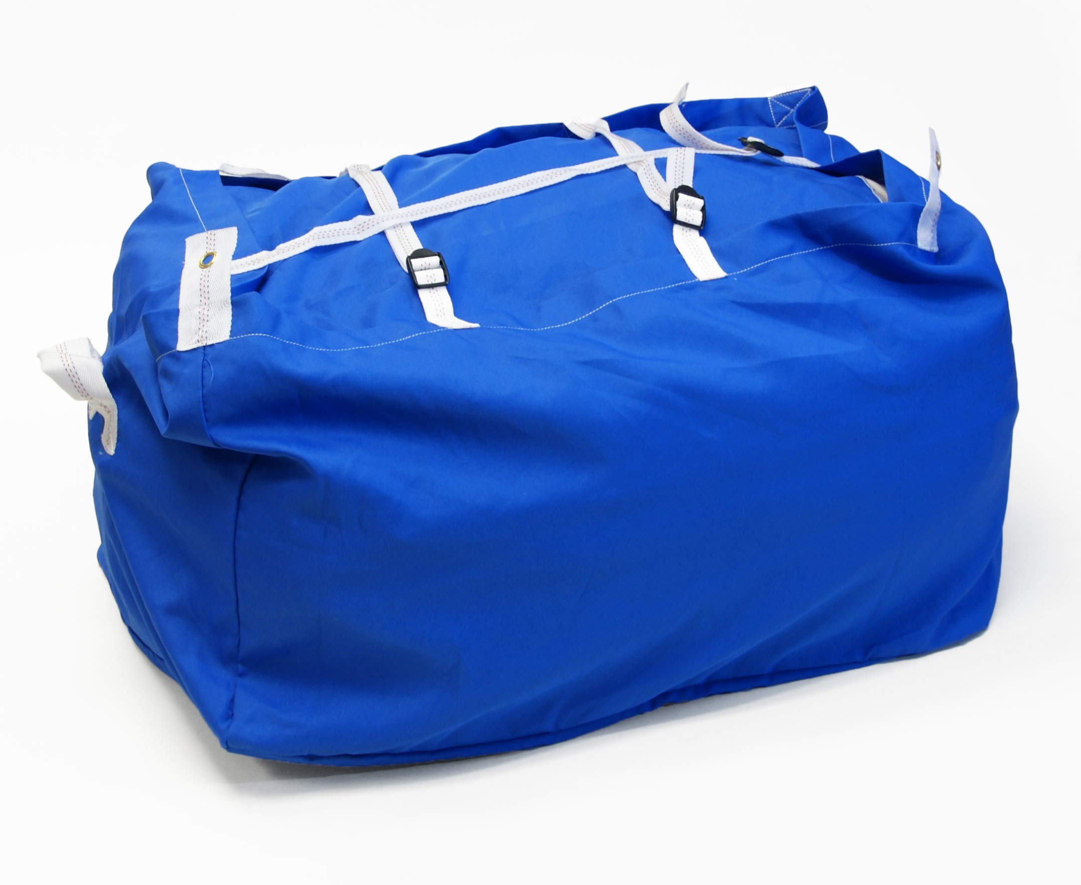 Heavy Duty Commercial Laundry Bag – Large Washable Linen Hamper Bag, Ideal for Hotels, Gyms, Hospitals & Care Homes. Secured with three buckle straps- Large capacity. (Blue)