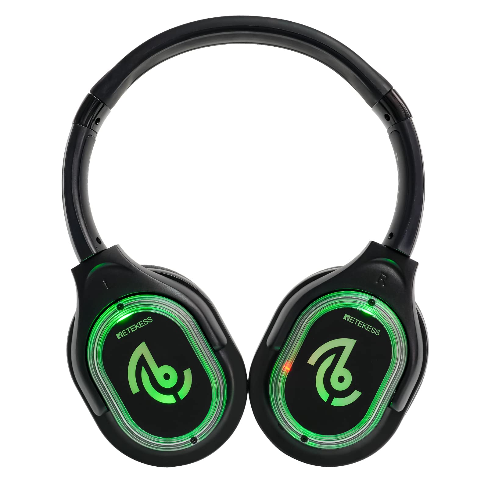 Retekess TA004 Wireless TV Headphone , Silent Disco Headphones for Dance Parties at Night, Audio Receiver Headphone,for Family,Dance Parties at Night(1 Headphone)