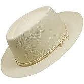 Gamboa Original Panama Hat for Men and Women Fedora Straw Summer Beach Sun Hat White Protection UV UPF50+
