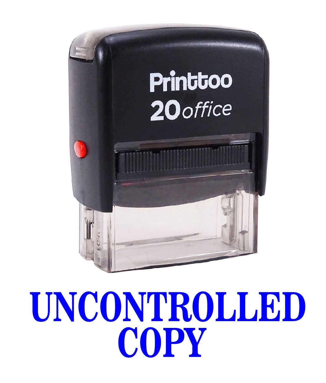 Printtoo Self Inking Rubber Stamp Office Stationary UNCONTROLLED Copy Custom Stamp-Blue