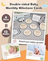 Lictin 14Pcs Baby Gift Set Neutral Newborn Gift Basket Grey Elephant Blanket view 9