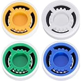Isslly 4pcs Shower Head Flow Restrictor, 1.5/1.8/2.0/2.5 GPM | Shower Head Water Saver, Plastic, 0.56 0.54 0.21 in, Universal Size, 14mm Connector