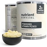 Nutrient Survival Potato Flakes, Powdered Vitamin Potato (30 Servings) for Mashed Potatoes, Soups, Emergency Food Supply &amp; Camping Supplies, 38 Nutrients, Shelf Stable Up to 25 Years, One Can