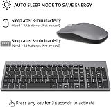 Cimetech Wireless Keyboard Mouse Combo 2.4G Ultra-Thin QWERTY UK Gray view 5