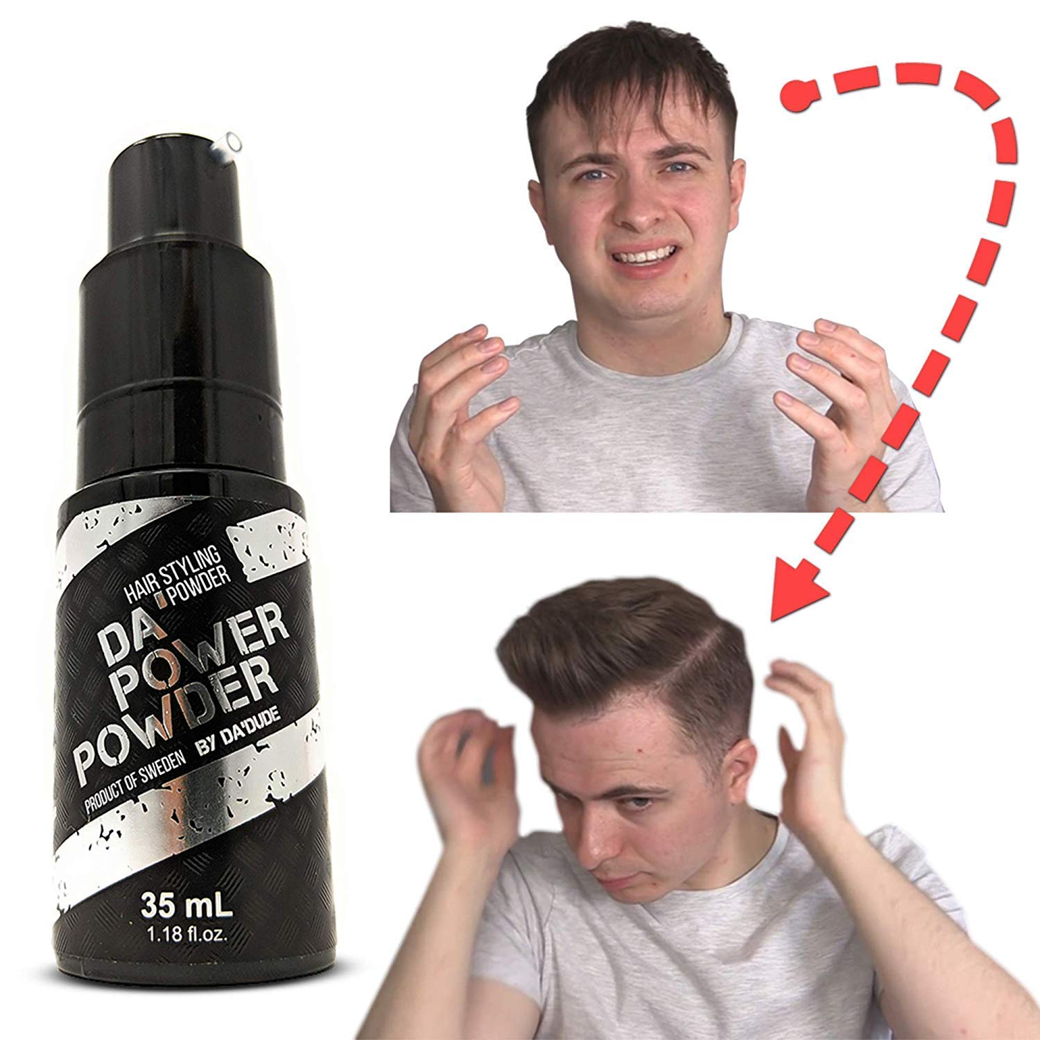 Da Dude Da Power Powder Hair Styling Volume Men Quick Easy