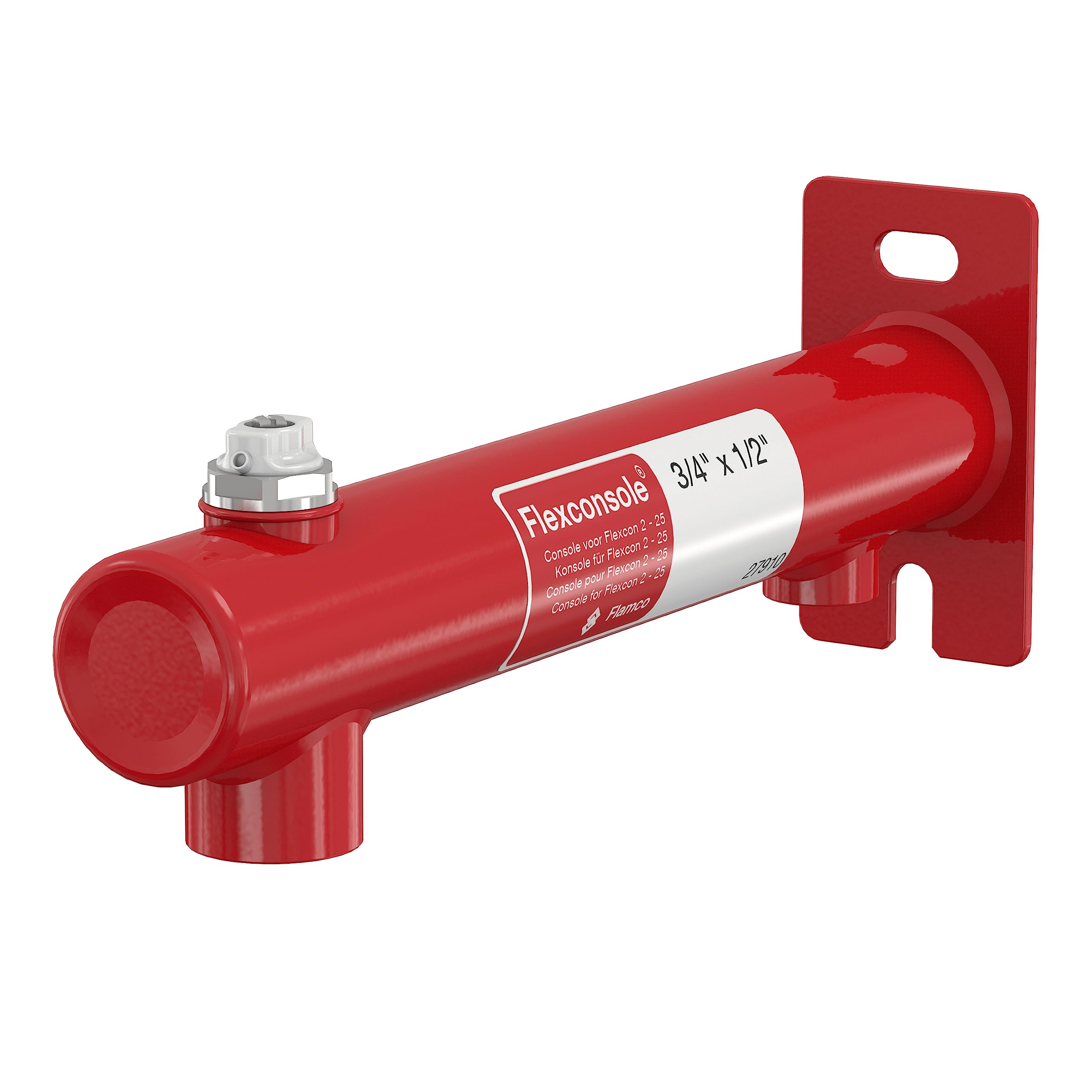Flamco Flexconsole ¾ for attaching Flexcon expansion vessels (2-25 liters) to a wall, radiator cap with manual air bleeding, 27910