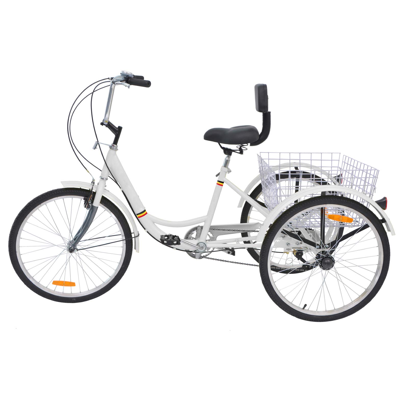 DoCred Adult Tricycle Trike 7 Speed ThreeWheeled Bike 26 Inch Adult